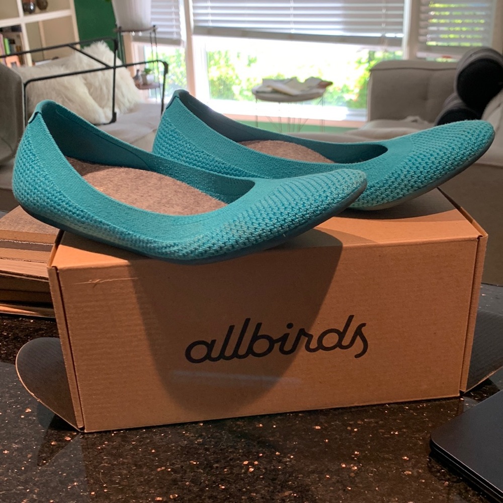 Allbirds Tree Breezers flats. Clean and ready to wear.